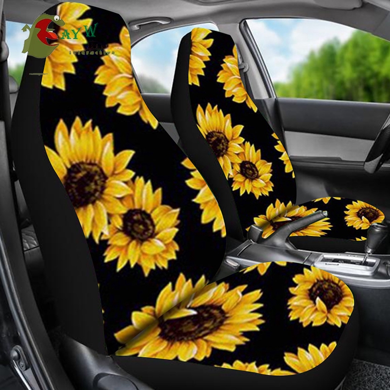 Cars Interior Decorations Accessories Set Sunflower Car Steering