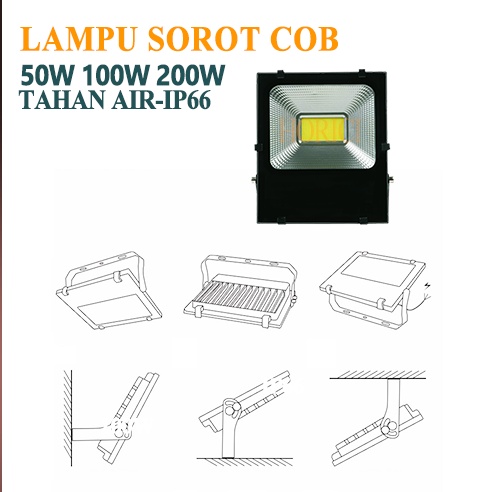 LAMPU SOROT COB 50W outdoor flood light/ kap sorot