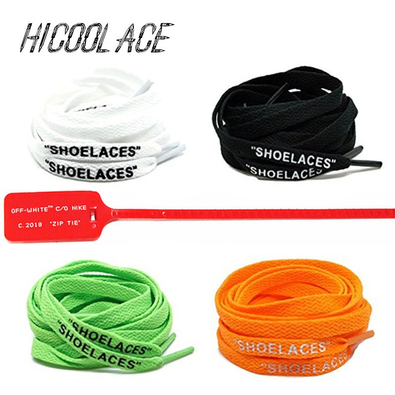 BARU  2019 Baru 47 "/ 55" / 63 "" SEPATU "Tali Sepatu Silikon Penan Zip Tie Off White Sepuluh