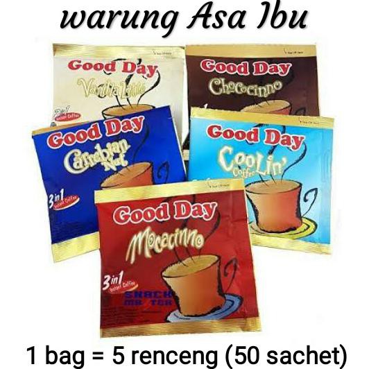 

Kopi Good Day 1 bag isi 5 renceng (50 sachet) - Mocacinno