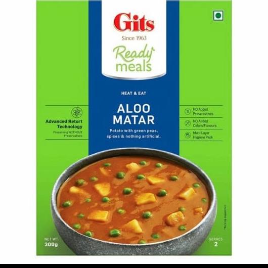 

}}}}}}] GITS READY MEALS ALOO MATAR 300 GRAM