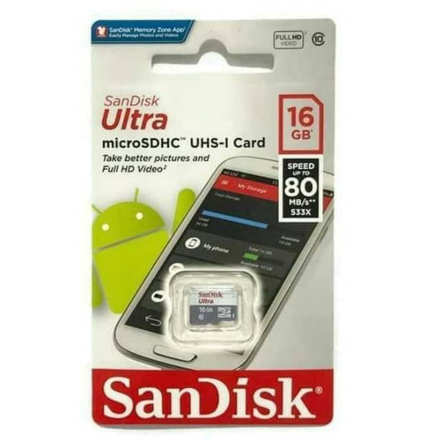 SANDISK 16GB CLASS 10/MEMORY SANDISK 16GB SPEED 80MB/MMC 16GB SANDISK CLASS 10/MICRO SD 16GB CLAS 1