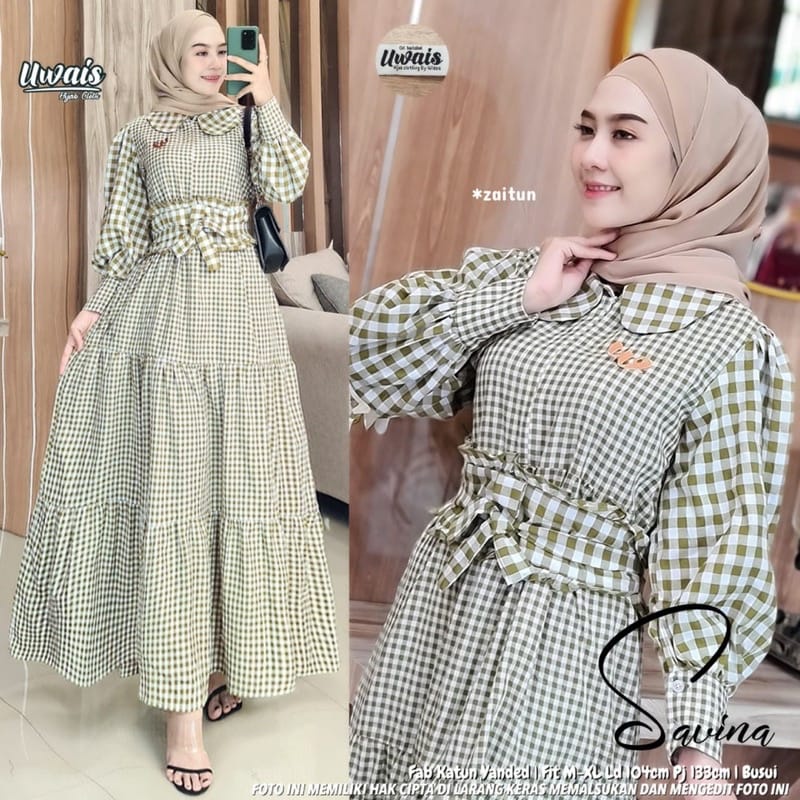 Savina Maxy Baju Wanita Jumbo Ootd Kekinian Gamis Dewasa Long Dress Muslim Pakaian Wanita Gamis Terbaru 2022 Baju Lebaran