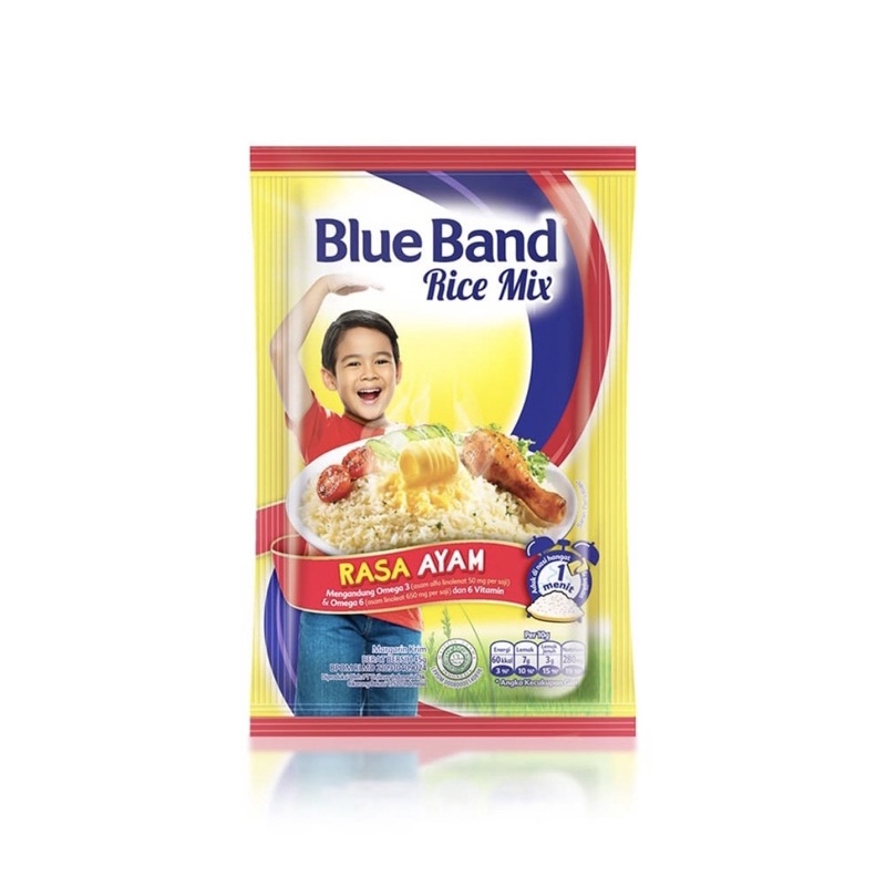 Blueband Rice Mix BBQ &amp; Chicken Blue Band Margarin Margarine Mentega Berbumbu Seasoning Makanan Instan Bekal Anak Sekolah