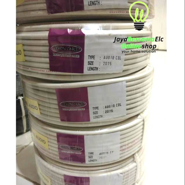 Kabel Listrik 2x0.75 serabut Putih JEVON / Hyo 50 meter