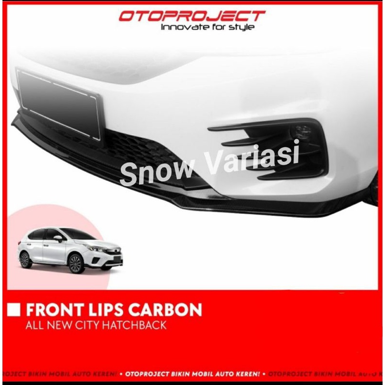 Otoproject Front Lips List Bibir Bumper Depan Carbon City Hatchback