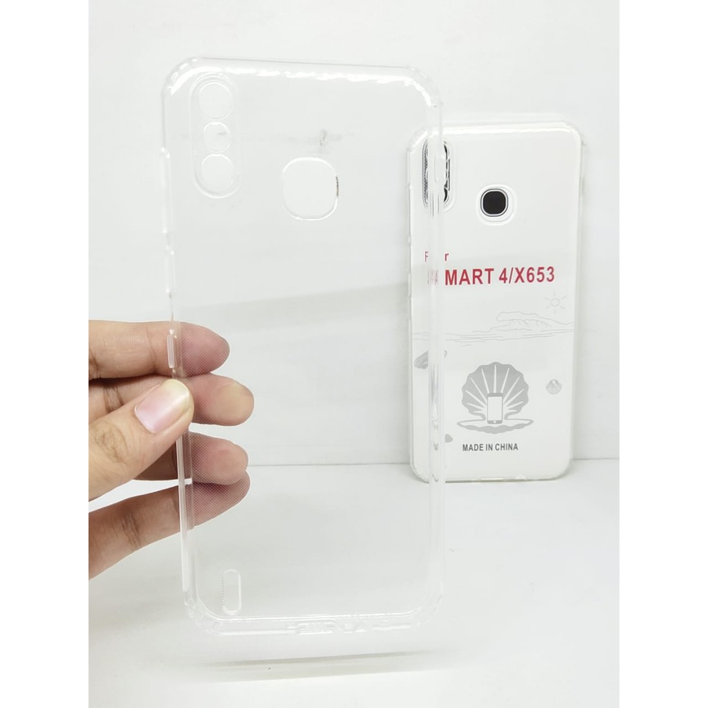 Soft Case Clear HD with Protector Camera Infinix Smart 4 6.82 inchi TPU Silicon Transparan