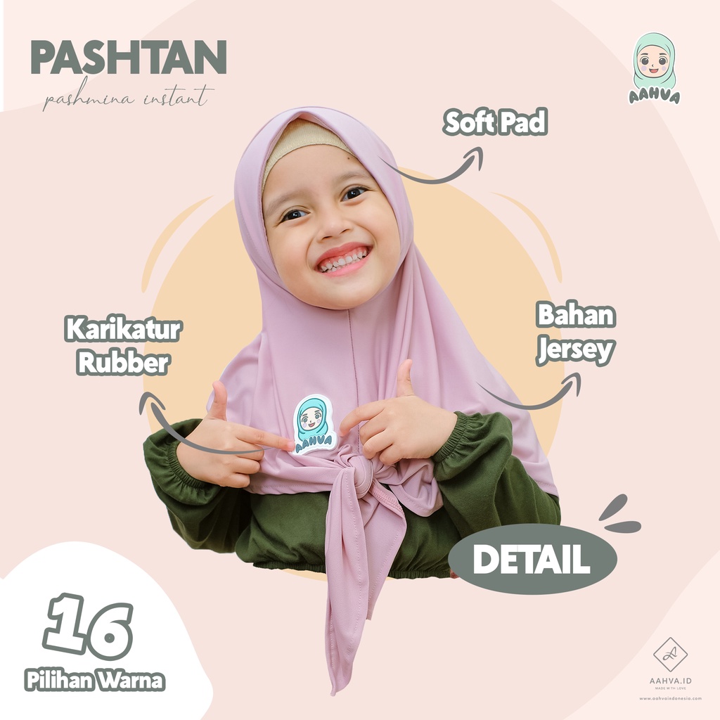 AAJVA PASHTAN INSTAN ANAK / PASHTAN ANAK / HIJAB ANAK / JILBAB ANAK