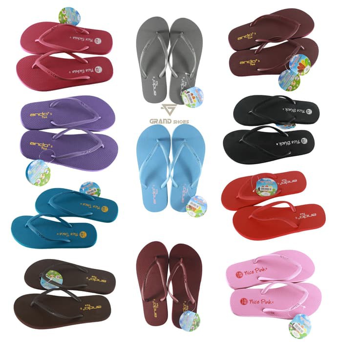 sendal jepit wanita ando  banyakn warna