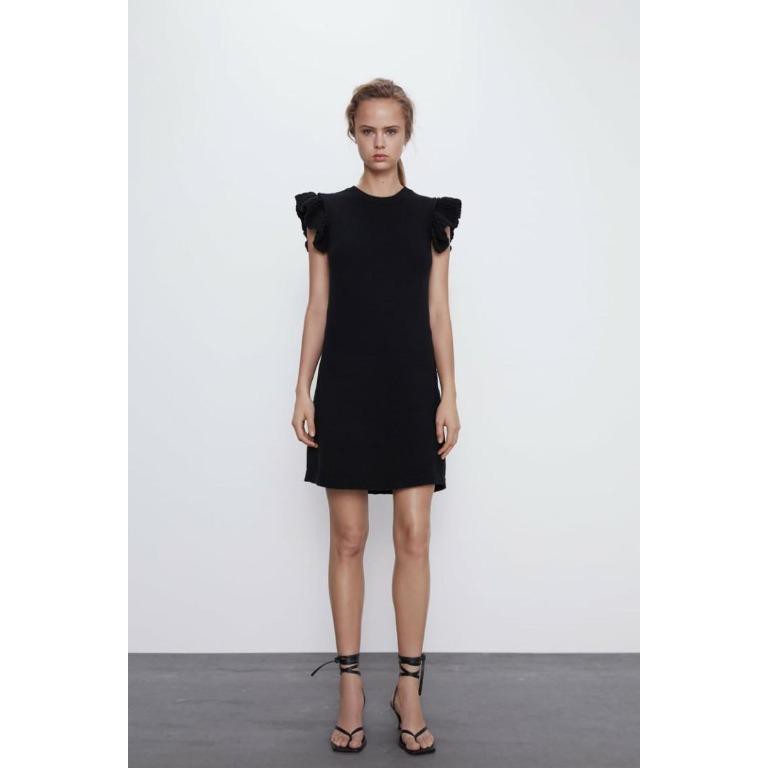 NEW ZARA RUFFLE KNIT DRESS
