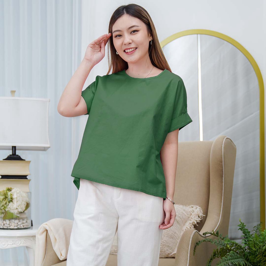 Beatrice Clothing Savy Blouse - Blouse Wanita-Emerald