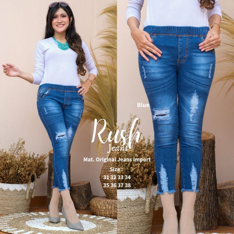 CELANA JEANS WANITA TERBARU KEKINIAN 2022 RUSH PANT