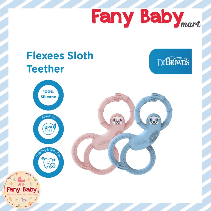 DR BROWNS SLOTH LONG LIMBED SILICONE TEETHER