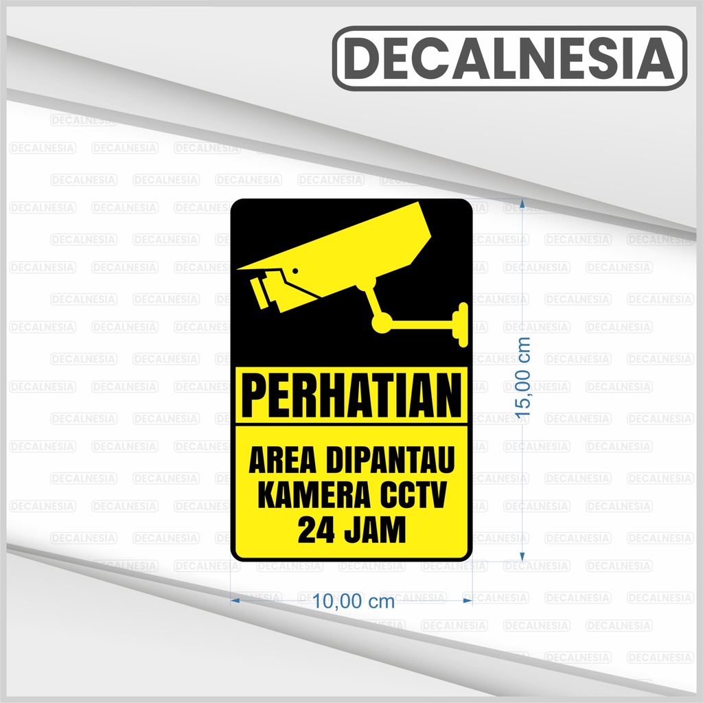 Jual Stiker cctv Sticker AREA ini dipantau Kamera CCTV 24 Jam | Shopee ...