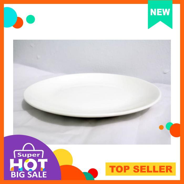 Plate / Piring Makan Ceper Keramik / Porcelain 9 Inch Putih