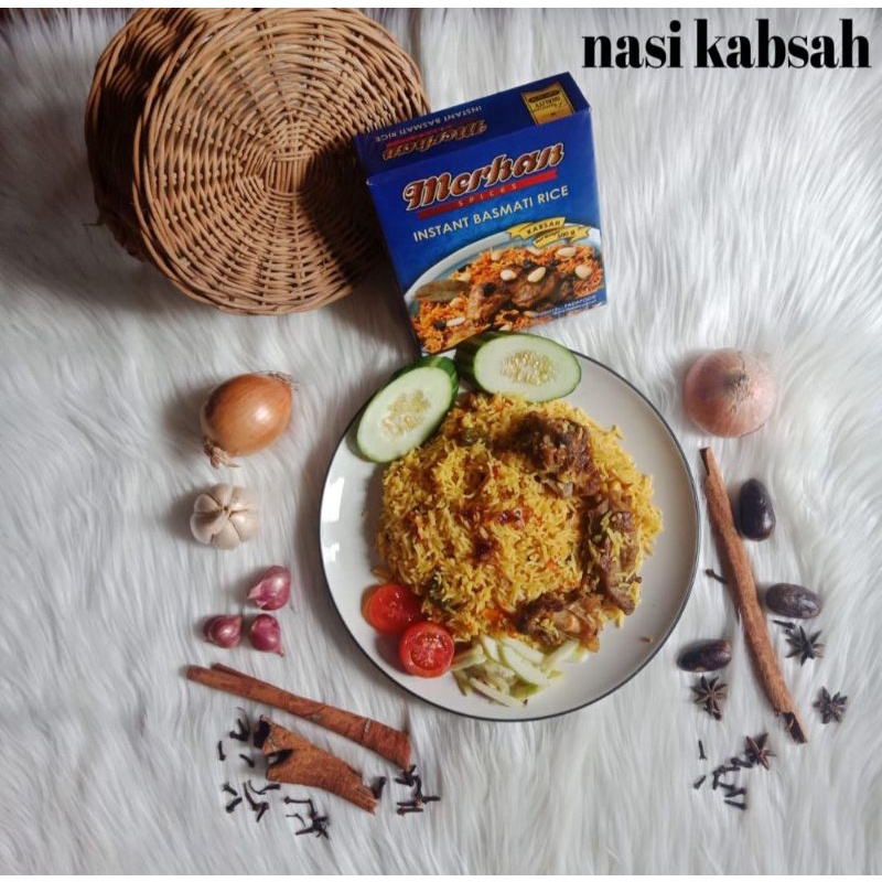 

Nasi instan Kabsa Merhan enak praktis Higienis