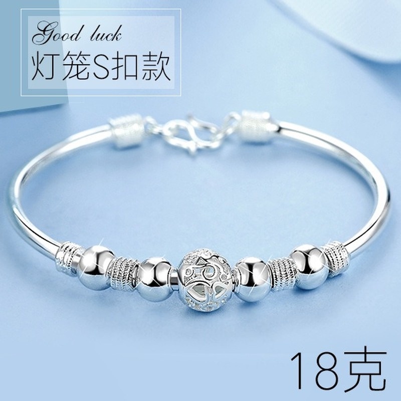 [Ready Stock]Women's Cute Personality Silver Beads Bracelet