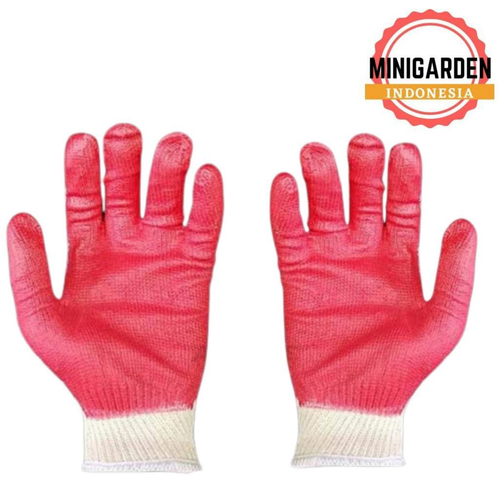 SAFETY GLOVES ANTI SLIP 1PASANG sarung tangan kerja proyek latex karet