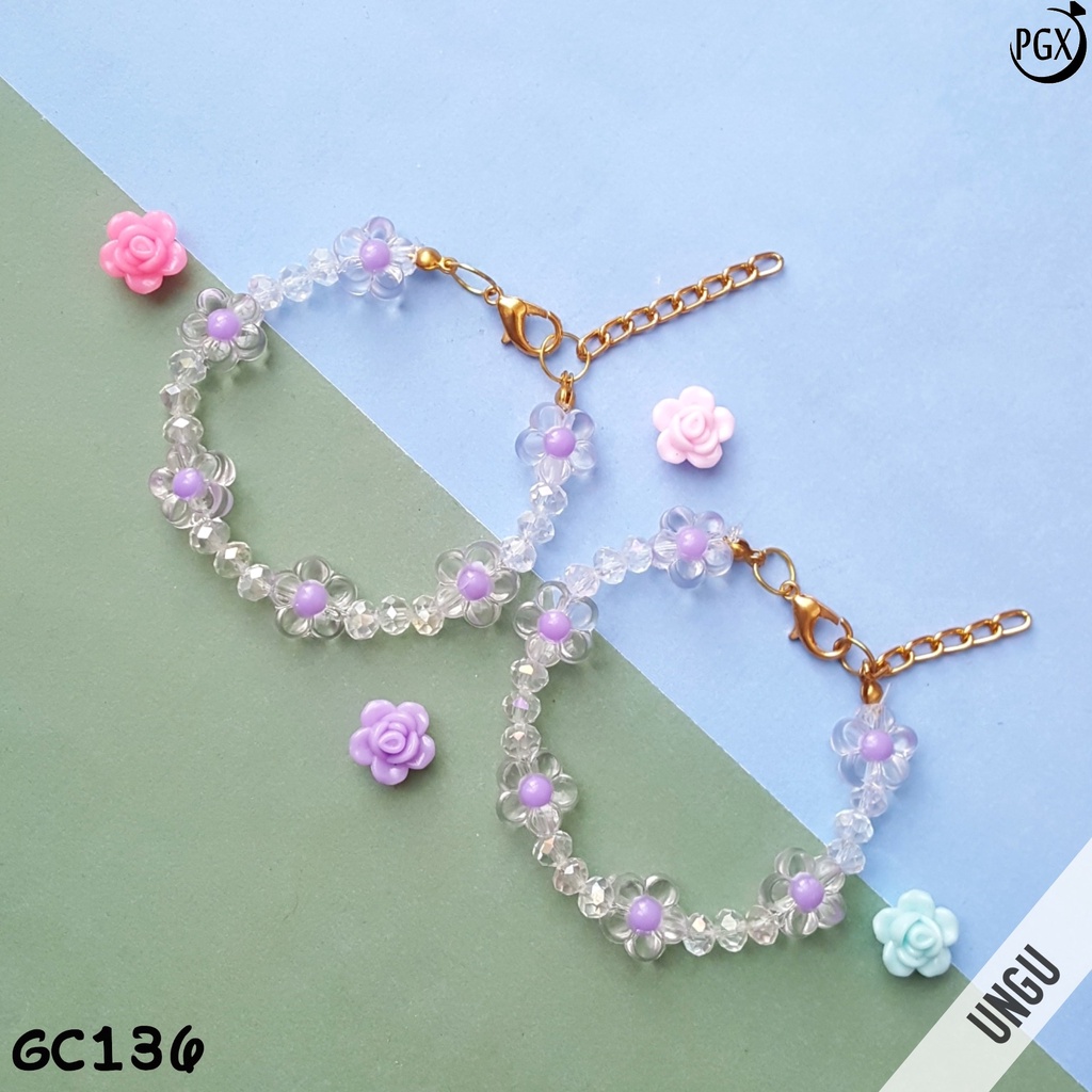 PGX Gelang Couple Sahabat / Bestie Kristal Aksesoris Wanita GC136