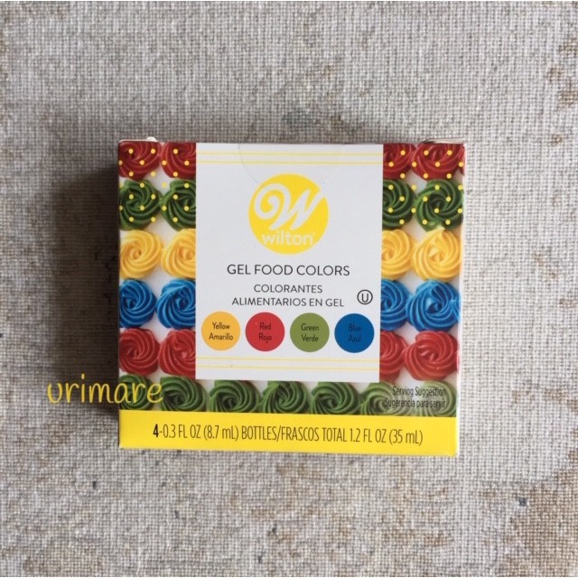 

Wilton Primary Icing Colors - Gel Icing Colors Pewarna Kue