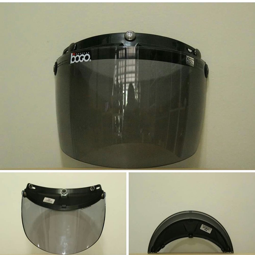 Jual Kaca Visor Helm Bogo 05 Original Retro Klasik Flat Datar Smoke PNP