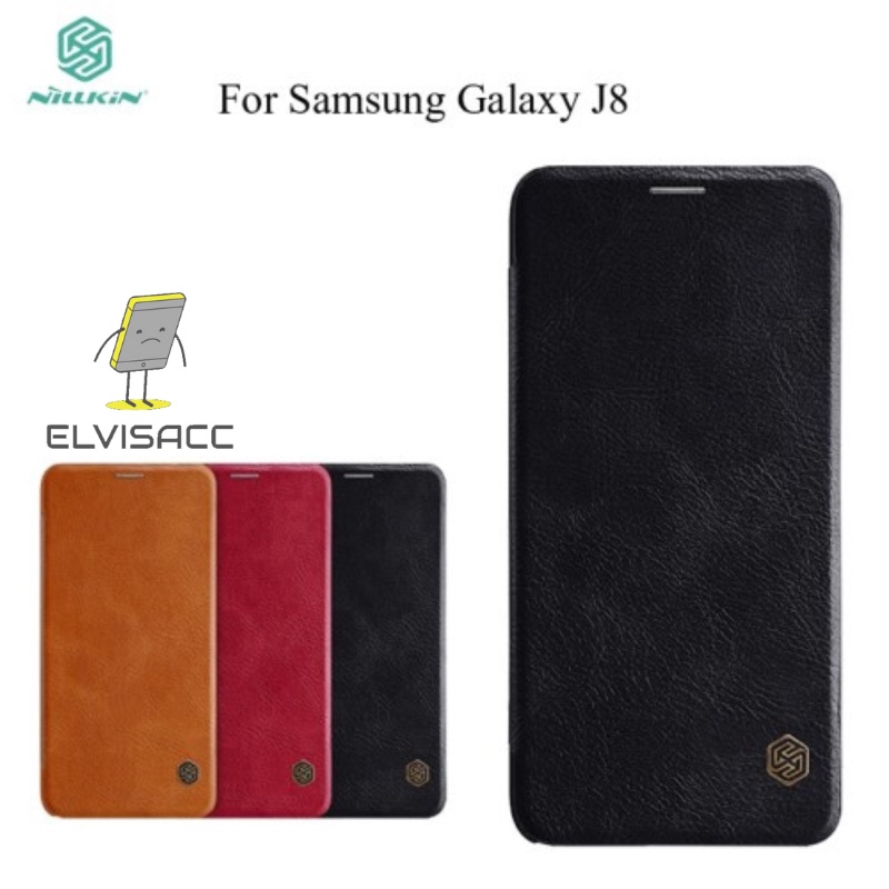 SAMSUNG GALAXY J8  NILLKIN QIN LEATHER CASE ORIGINAL