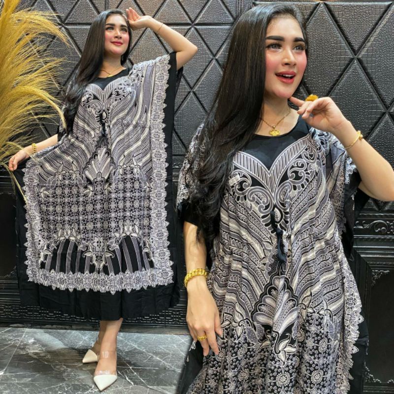 Daster ibu hamil dan menyusui daster batik size besar daster jumbo daster lowo monokrom sogan