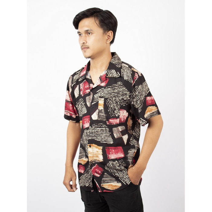 Hipnop Kemeja Pantai Pria Hawai Paper Cowok Bali REGGAE Cowok Pendek Satai Rayon Halus