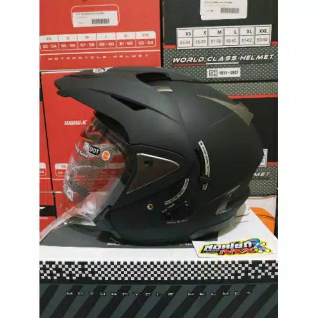 HELM INK T MAX BLACK DOFF 2 VISOR HELM TOURING INK TMAX DOUBLE VISOR HITAM DOFF NMAX XMAX TMAX ORI