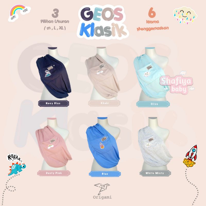 Origami Geos Klasik Gendongan Bayi