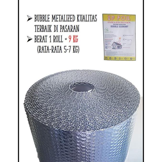 Metalizing Foil, Peredam Panas Atap, Insulasi Aluminium Foil Bubble