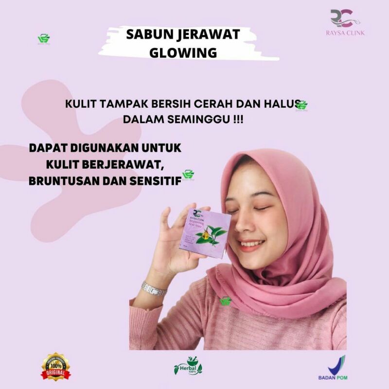 sabun jerawat glowing Raysa clink (bpom)