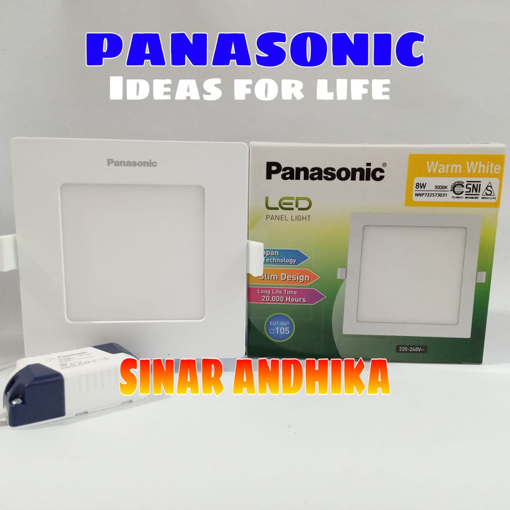 LAMPU LED DOWNLIGHT (SLIM) PANEL KOTAK PANASONIC 8 WATT NNP 72267/NNP 72257