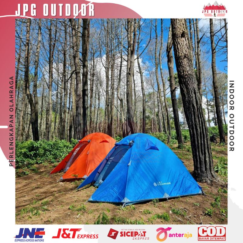 Tenda Camping LWY Compass 4P Frame Aluminium Alloy Double Layer Kapasitas 4 Orang