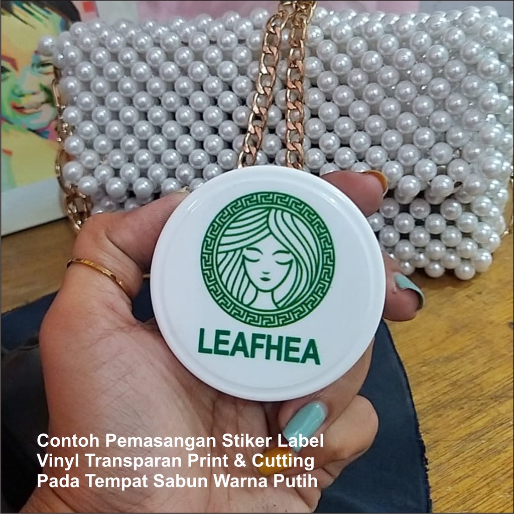 

Label LEAFHEA Stiker Vinyl Transparan Cutting