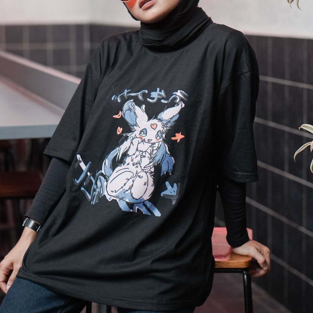 Oversized T-Shirt Kaos Pokemon Rabbit (RSL) NR