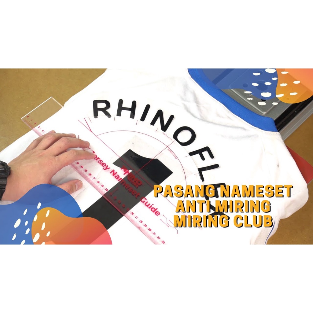 

Penggaris Pengukur Penempatan Nameset Jersey / Jersey Nameset Guide