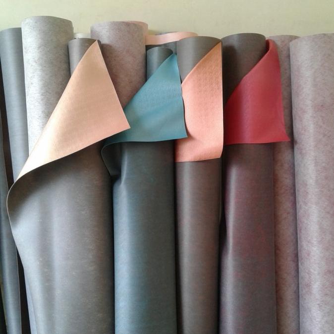 bahan metalik PVC leather andien piyu kulit imitasi prada teiga hujan