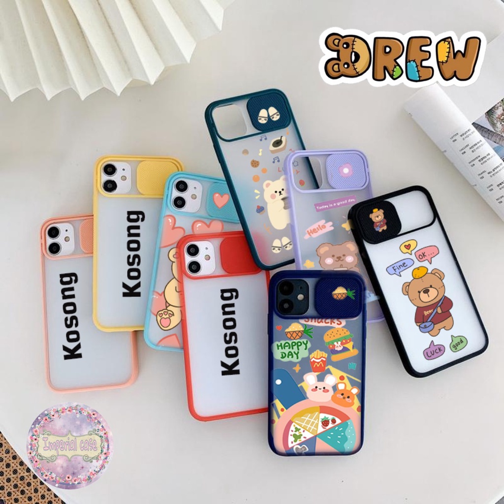 Softcase slide kamera DREW oppo vivo samsung xiaomi realme iphone all type IC4288