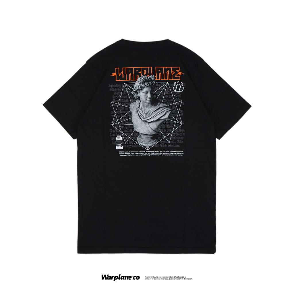 WRPLN TSHIRT - Apl Black /Kaos Dewasa/Kaos Pria/Warplane