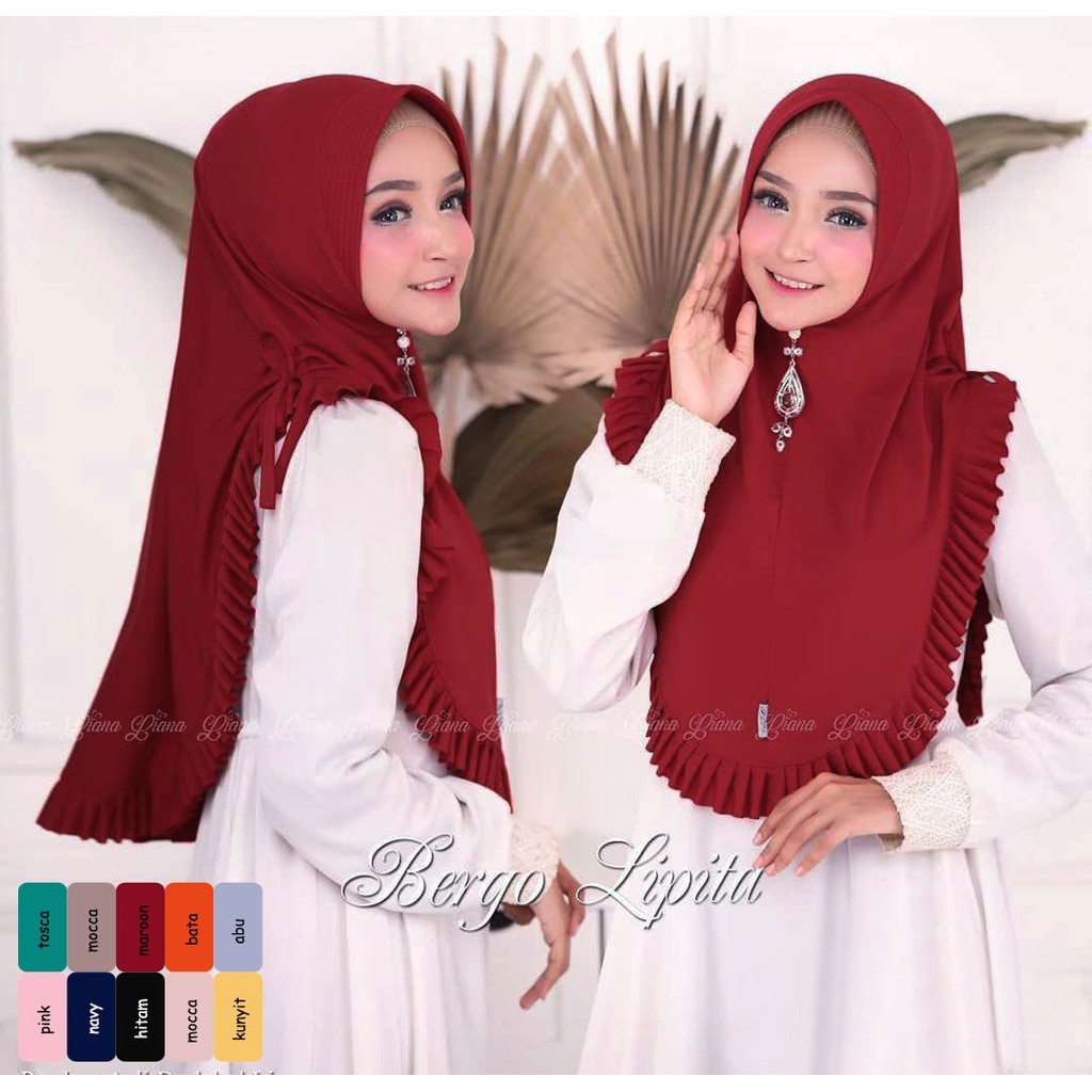 Hijab Kerut Seinna vanilla hijab / khimar jumbo / simple pet / pakaian muslim