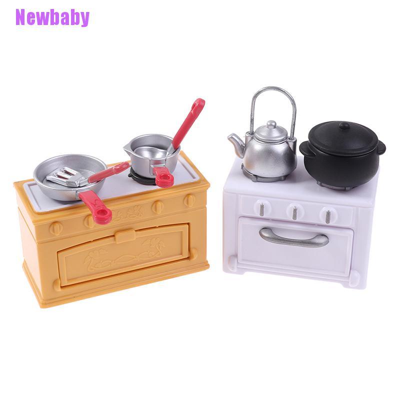 (Newbaby) Mainan Miniatur Teko + Sendok + Spatula Skala 1: 12 Untuk Dekorasi Rumah Boneka