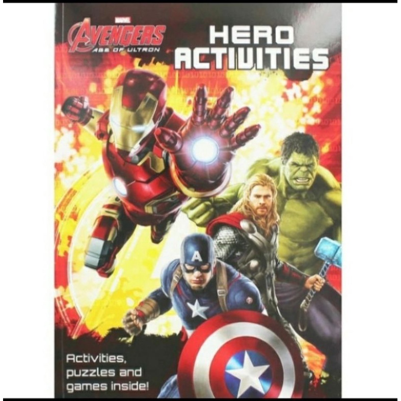 buku impor anak activity marvel justice league batman lego