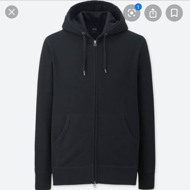 Hoodie Uniqlo resleting Original