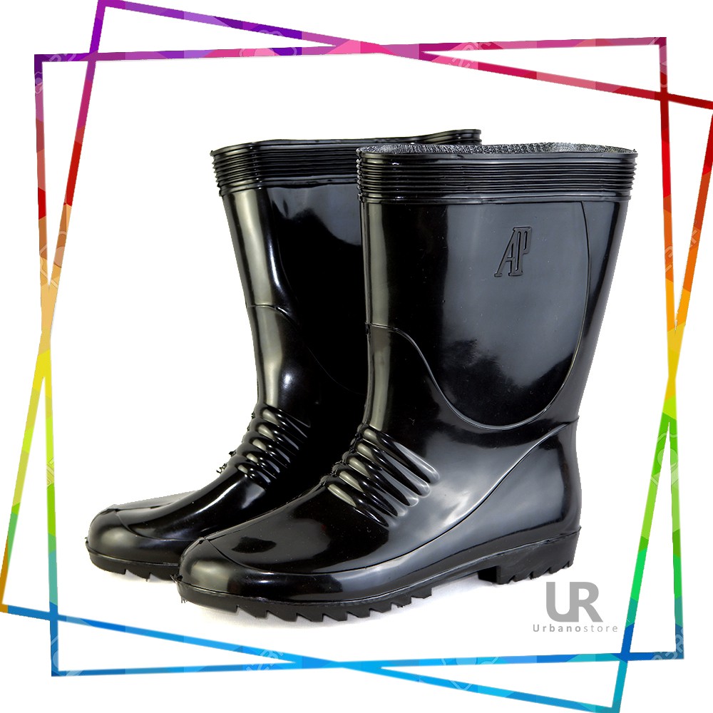 Sepatu Boot Karet Pendek Original AP HITAM 1