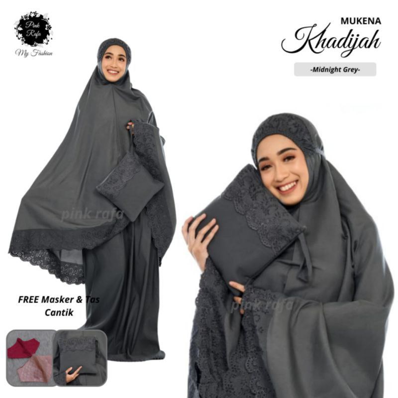 mukena dewasa siti khadijah size jumbo katun mikro by pink rafa