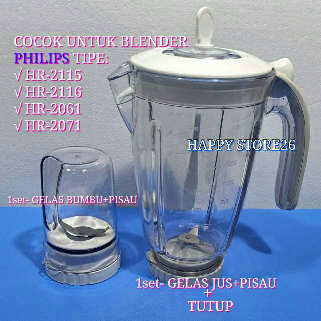 Gelas Blender PHILIPS FULLSET Buat Jus dan Gelas Bumbu