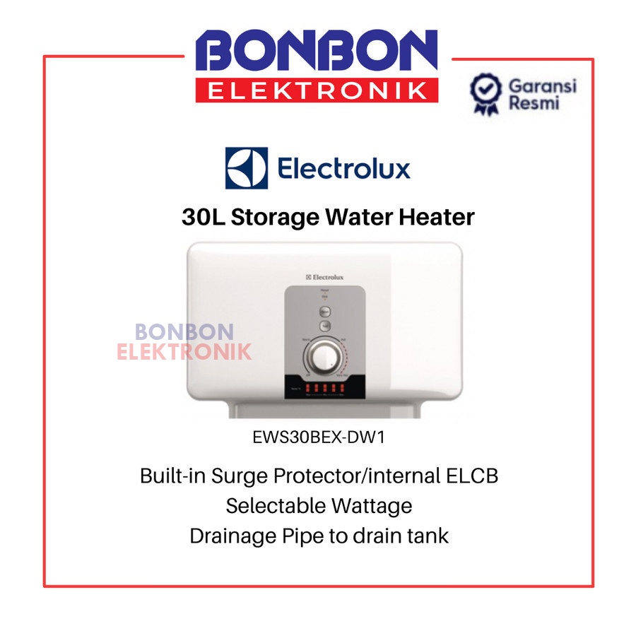 Electrolux Water Heater Storage EWS30BEX-DW1/ EWS30BEX / EWS 30BEX DW