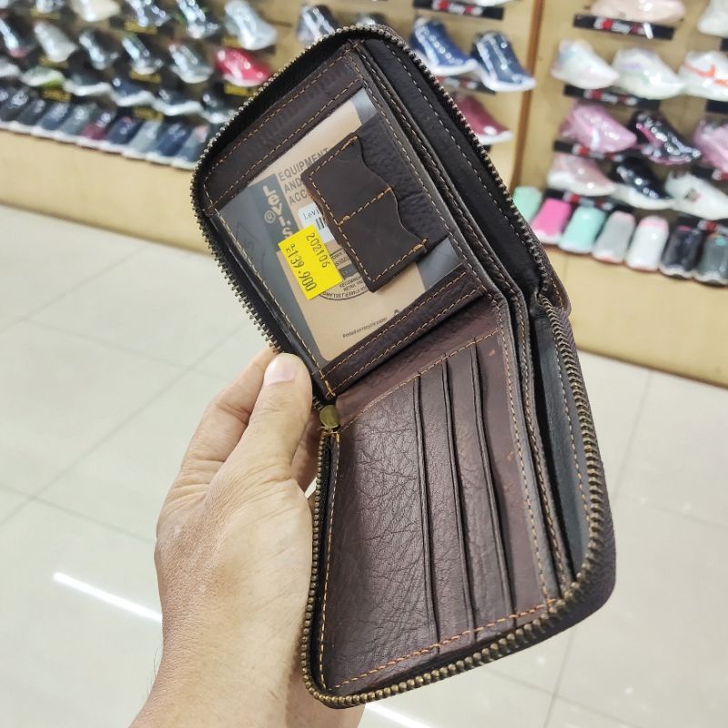 DOMPET KULIT ASLI PRIA DOMPET IMPORT DOMPET LACOSTE LEVIS SLETING FULL