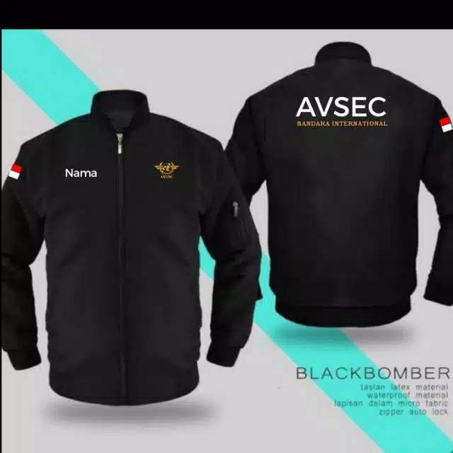 Jaket bomber taslan AVSEC